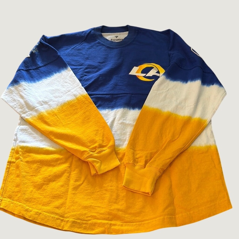 Fanatics NFL Los Angeles Rams 2021 Super Bowl Champions Ombre Shirt Mens Medium